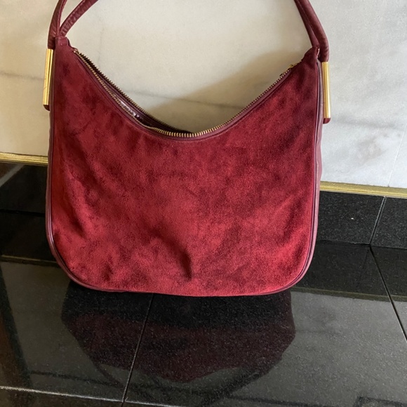 Susan Gail  VINTAGE Amber Suede Shoulder Bag - Picture 5 of 12